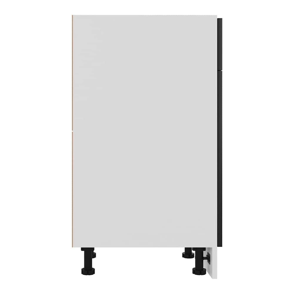 Kitchen Base Cabinet "Lyon" Engineered Wood Black 1x bottom cabinet (1 door 1 drawer) 40 cm