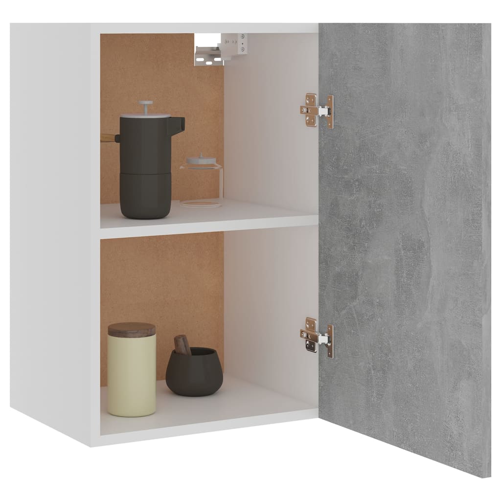 vidaXL Hanging Cabinet | Concrete grey | Engineered wood | 39.5 x 31 x 60 cm 4