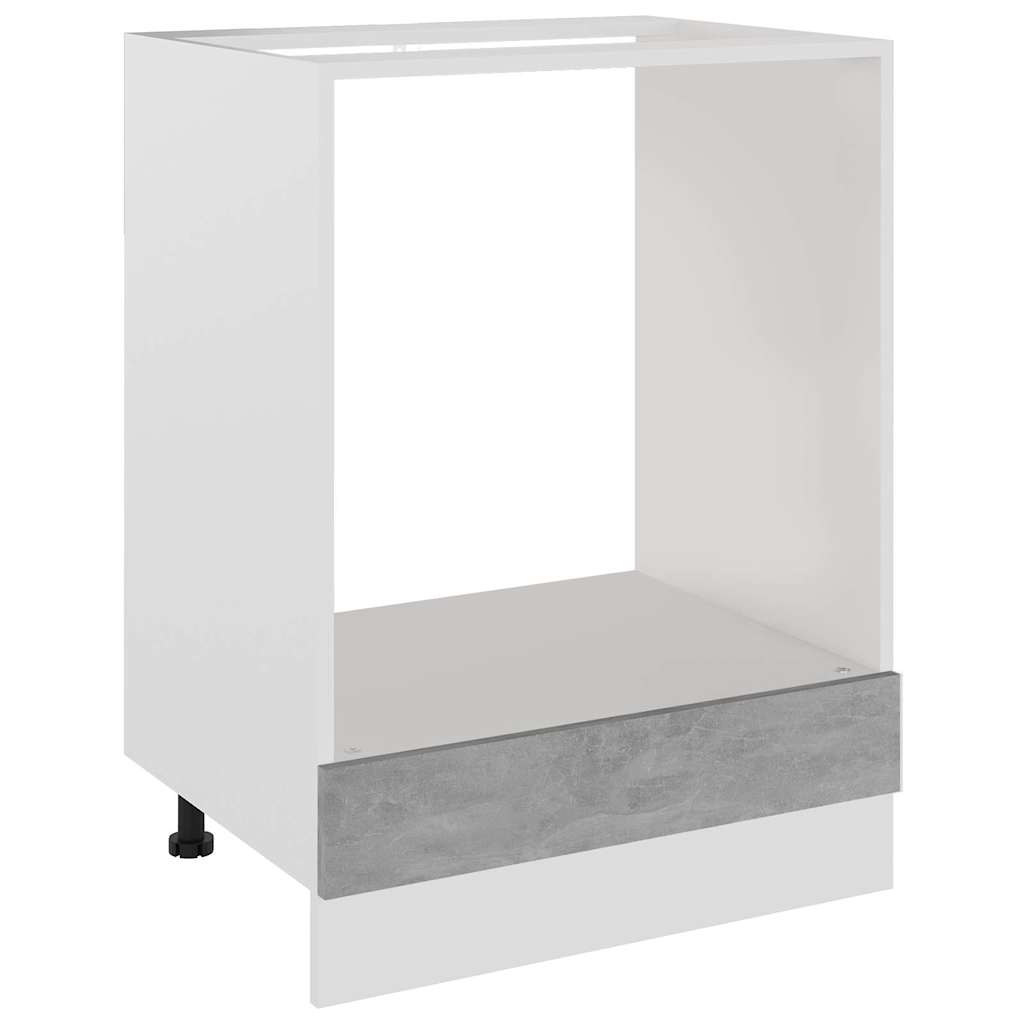 vidaXL Oven Cabinet | Concrete Grey | Engineered Wood | Standard | Oven Cabinet 2