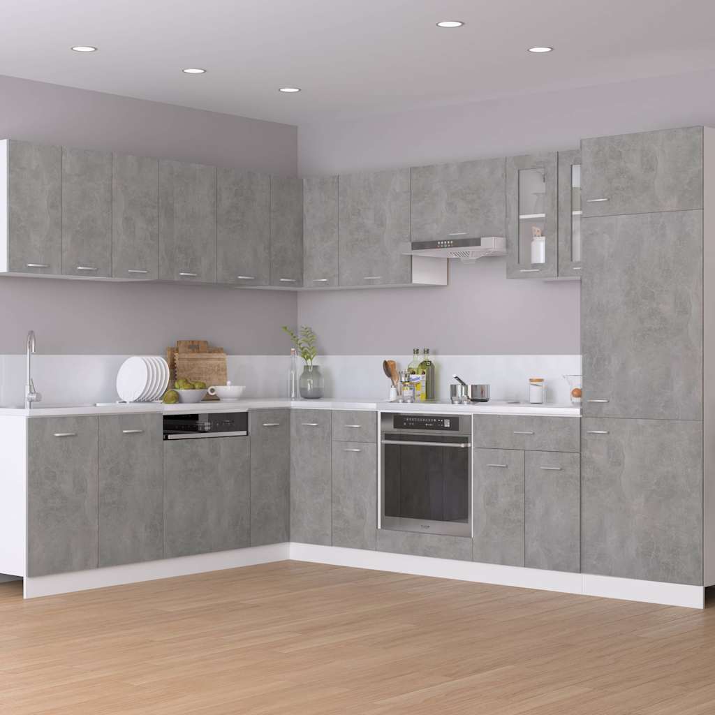 vidaXL Oven Cabinet | Concrete Grey | Engineered Wood | Standard | Oven Cabinet 3