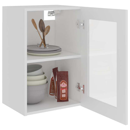 vidaXL Hanging Glass Cabinet | White | Engineered wood, Glass | 60 cm 4
