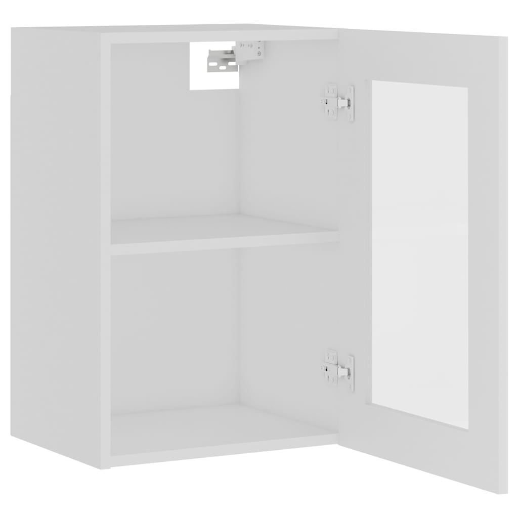 vidaXL Hanging Glass Cabinet | White | Engineered wood, Glass | 60 cm 5