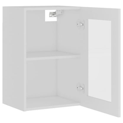 vidaXL Hanging Glass Cabinet | White | Engineered wood, Glass | 60 cm 5