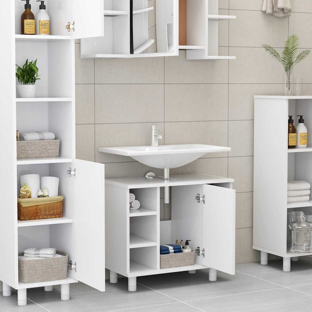 vidaXL Bathroom Cabinet | White | Engineered wood | 60 x 32 x 53.5 cm 3