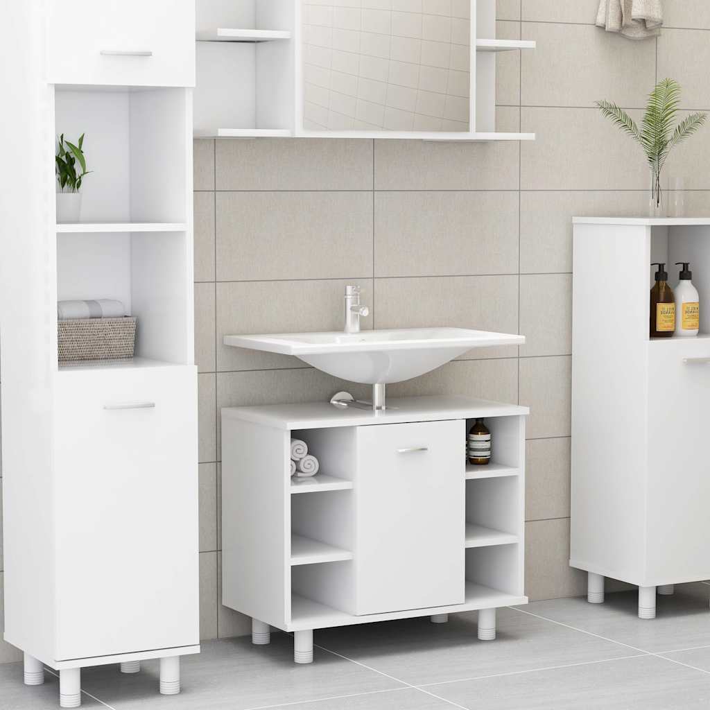 vidaXL Bathroom Cabinet | White | Engineered wood | 60 x 32 x 53.5 cm 1