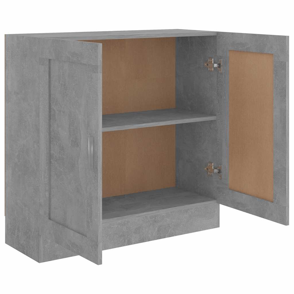 vidaXL Book Cabinet Concrete Grey 82,5x30,5x80 cm Engineered Wood 4