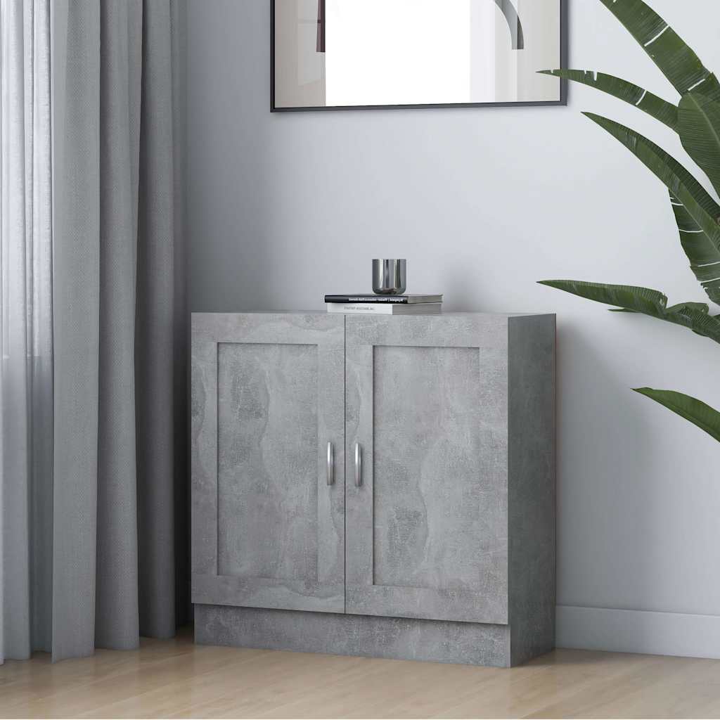 vidaXL Book Cabinet Concrete Grey 82,5x30,5x80 cm Engineered Wood 1