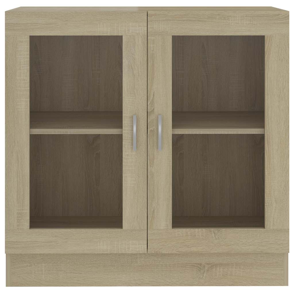 802744 vidaXL Vitrine Cabinet Sonoma Oak 82,5x30,5x80 cm Engineered Wood 5