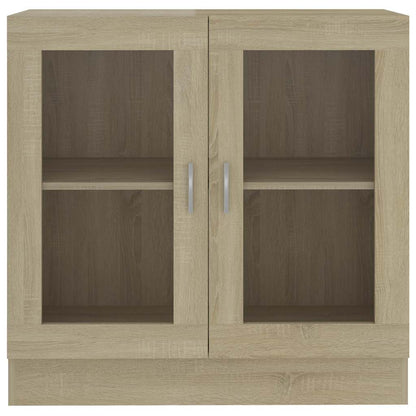 802744 vidaXL Vitrine Cabinet Sonoma Oak 82,5x30,5x80 cm Engineered Wood 5