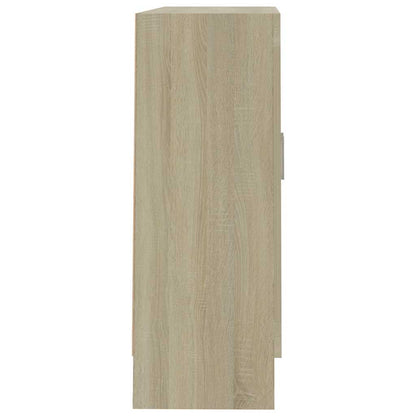 802744 vidaXL Vitrine Cabinet Sonoma Oak 82,5x30,5x80 cm Engineered Wood 6