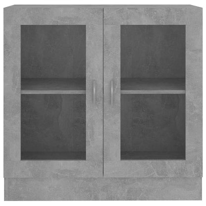 802745 vidaXL Vitrine Cabinet Concrete Grey 82,5x30,5x80 cm Engineered Wood 5