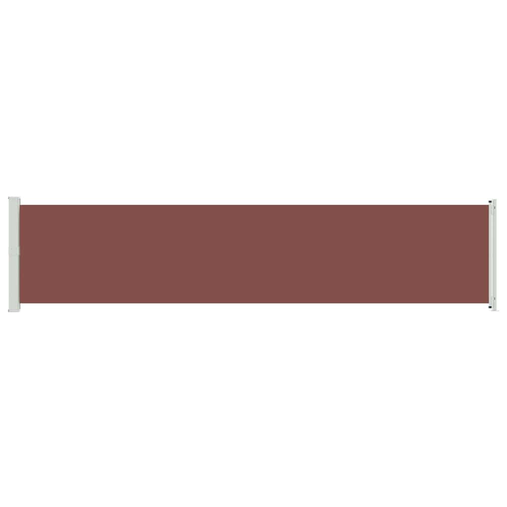 313374 vidaXL Patio Retractable Side Awning 140x600 cm Brown 4