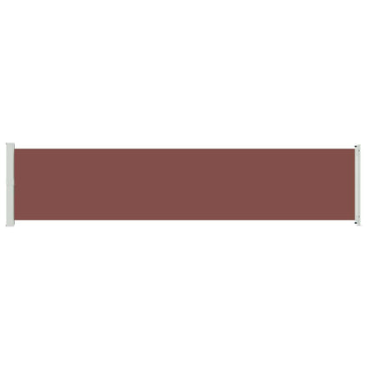 313374 vidaXL Patio Retractable Side Awning 140x600 cm Brown 4