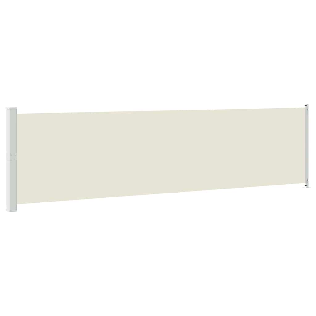 vidaXL Patio Retractable Side Awning 614x160 cm Cream 2