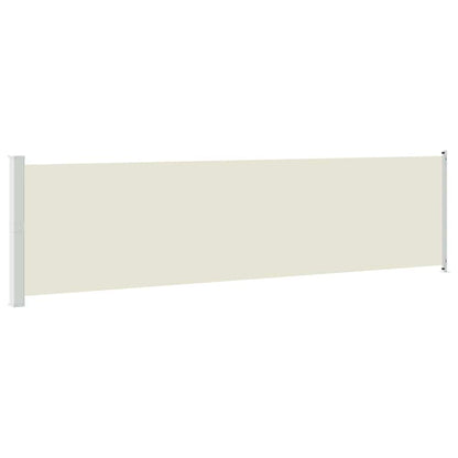 Patio Retractable Side Awning 600x160 cm Drop 600 cm Width 160 cm Cream