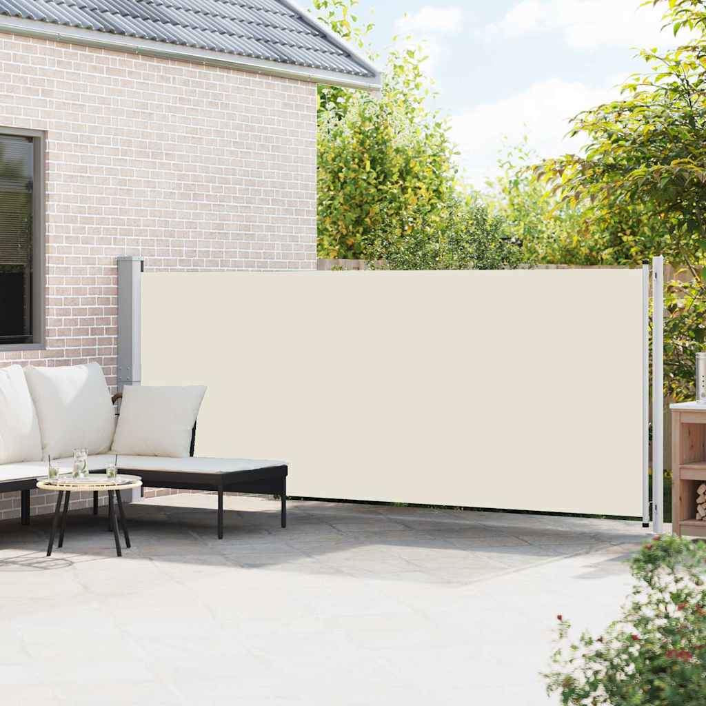 vidaXL Patio Retractable Side Awning 614x160 cm Cream 3