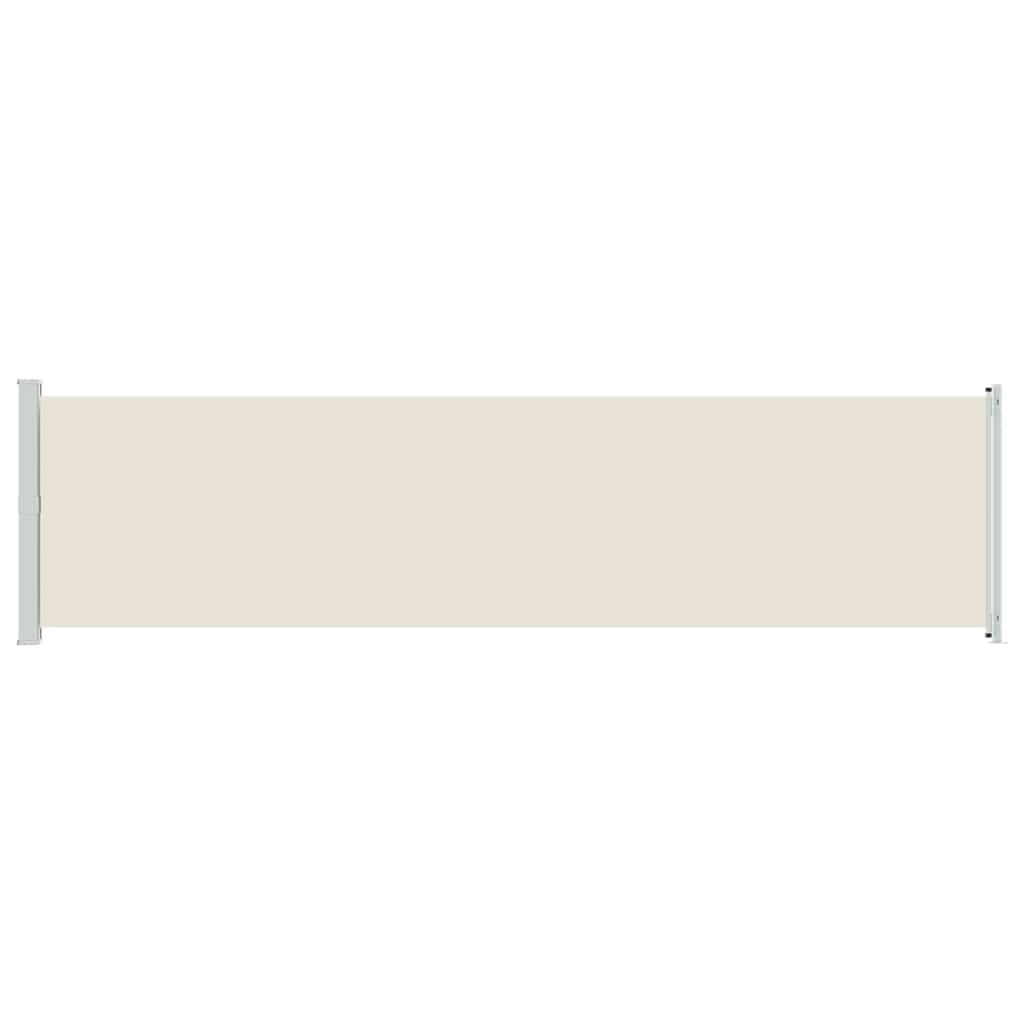 vidaXL Patio Retractable Side Awning 614x160 cm Cream 4