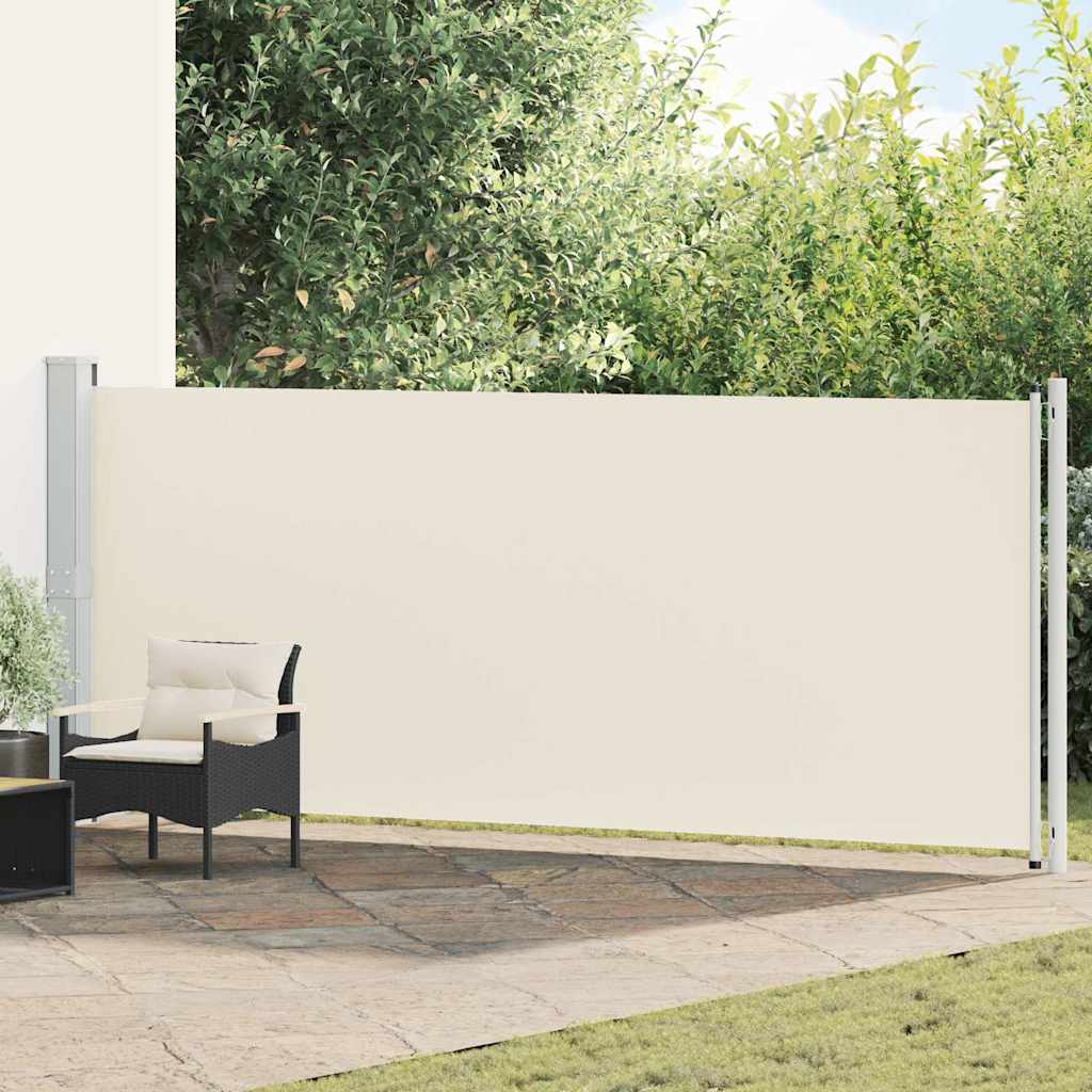 vidaXL Patio Retractable Side Awning 614x160 cm Cream 1