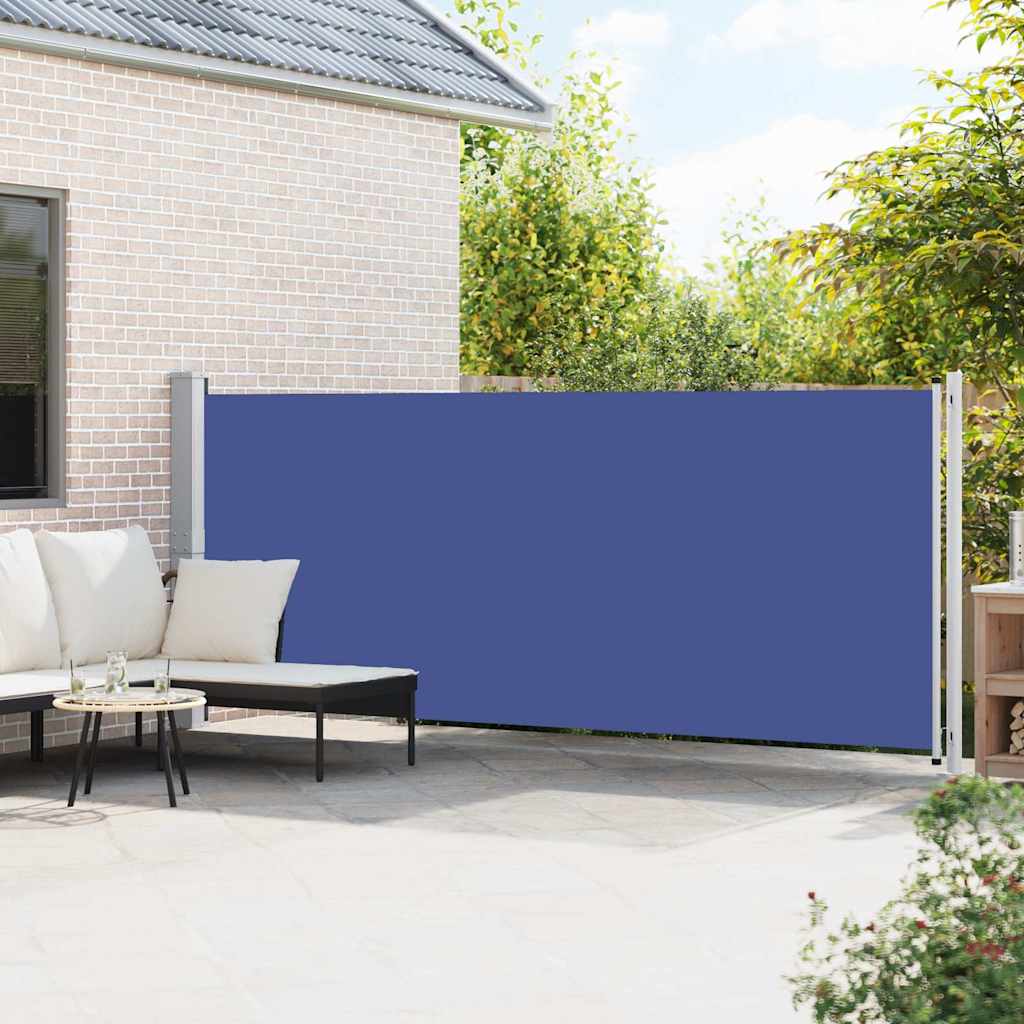 vidaXL Side Awning | Blue | Polyester with PU coating, Powder-Coated Steel 3