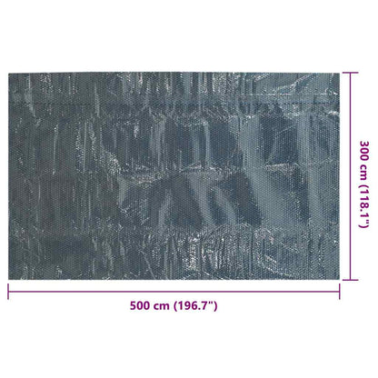 vidaXL Floating PE Solar Pool Film 500x300 cm Black and Blue 6