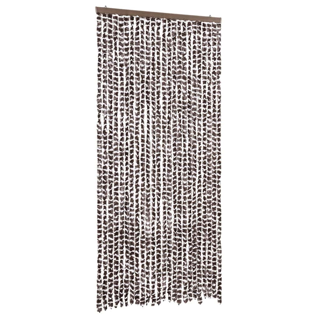 vidaXL Insect Curtain Brown and White 100x220 cm Chenille 2
