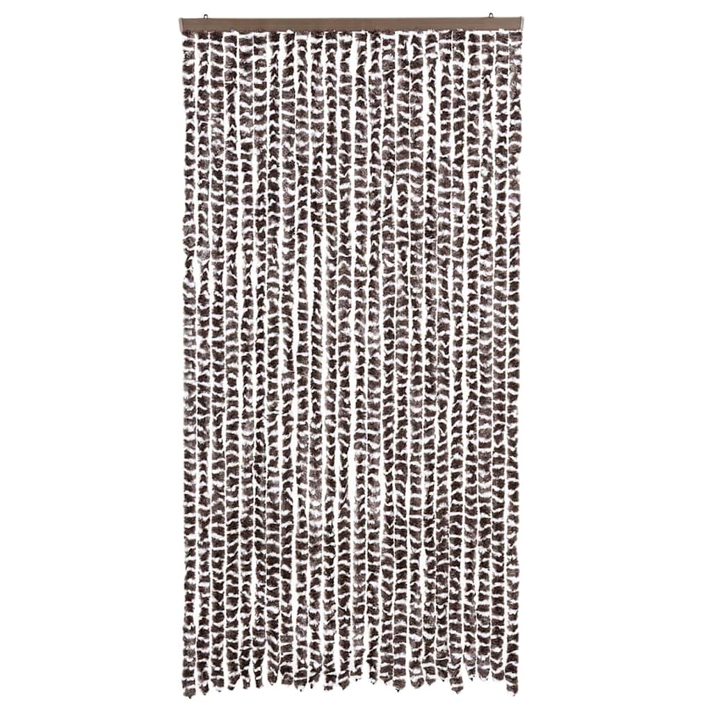 vidaXL Insect Curtain Brown and White 100x220 cm Chenille 3