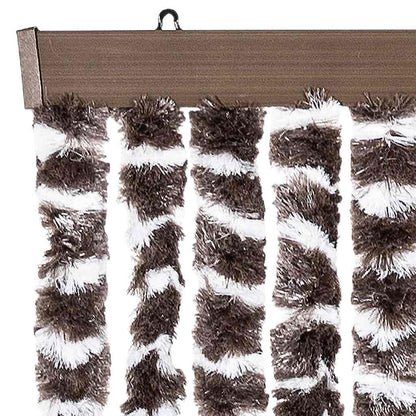 vidaXL Insect Curtain Brown and White 100x220 cm Chenille 4