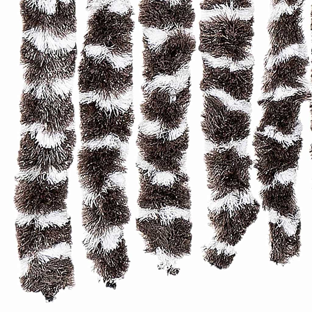 vidaXL Insect Curtain Brown and White 100x220 cm Chenille 5