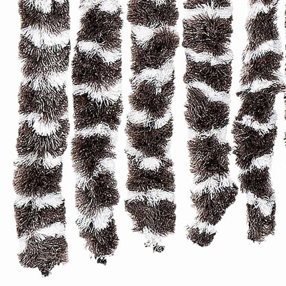 vidaXL Insect Curtain Brown and White 100x220 cm Chenille 5