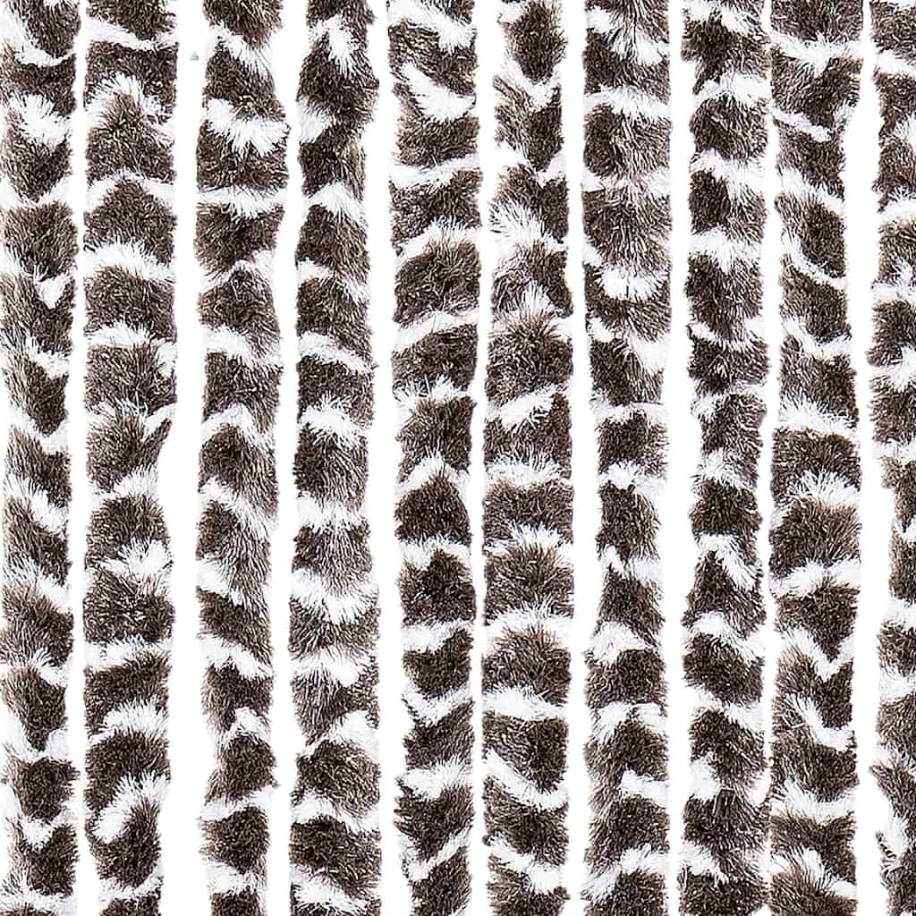 vidaXL Insect Curtain Brown and White 100x220 cm Chenille 6
