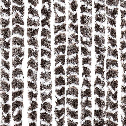 vidaXL Insect Curtain Brown and White 100x220 cm Chenille 6