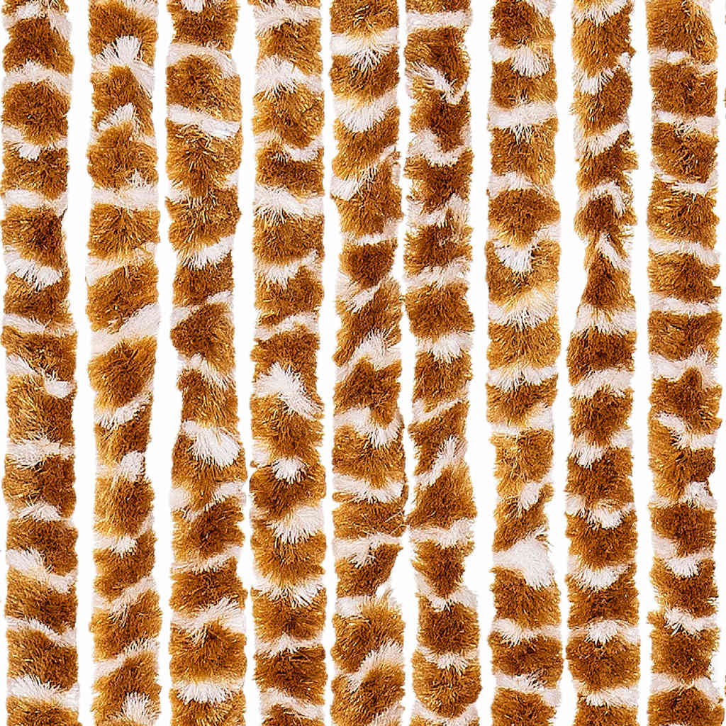 vidaXL Insect Curtain Ochre and White 100x220 cm Chenille 6