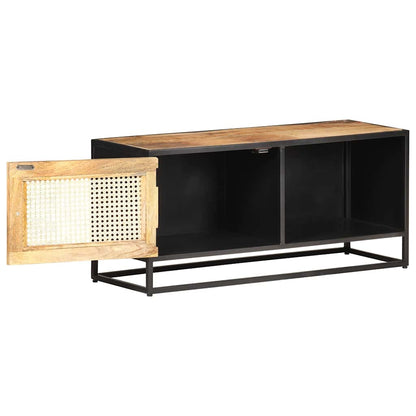 vidaXL TV Cabinet | Natural Mango Wood | Solid Build | Medium | TV Cabinet 2