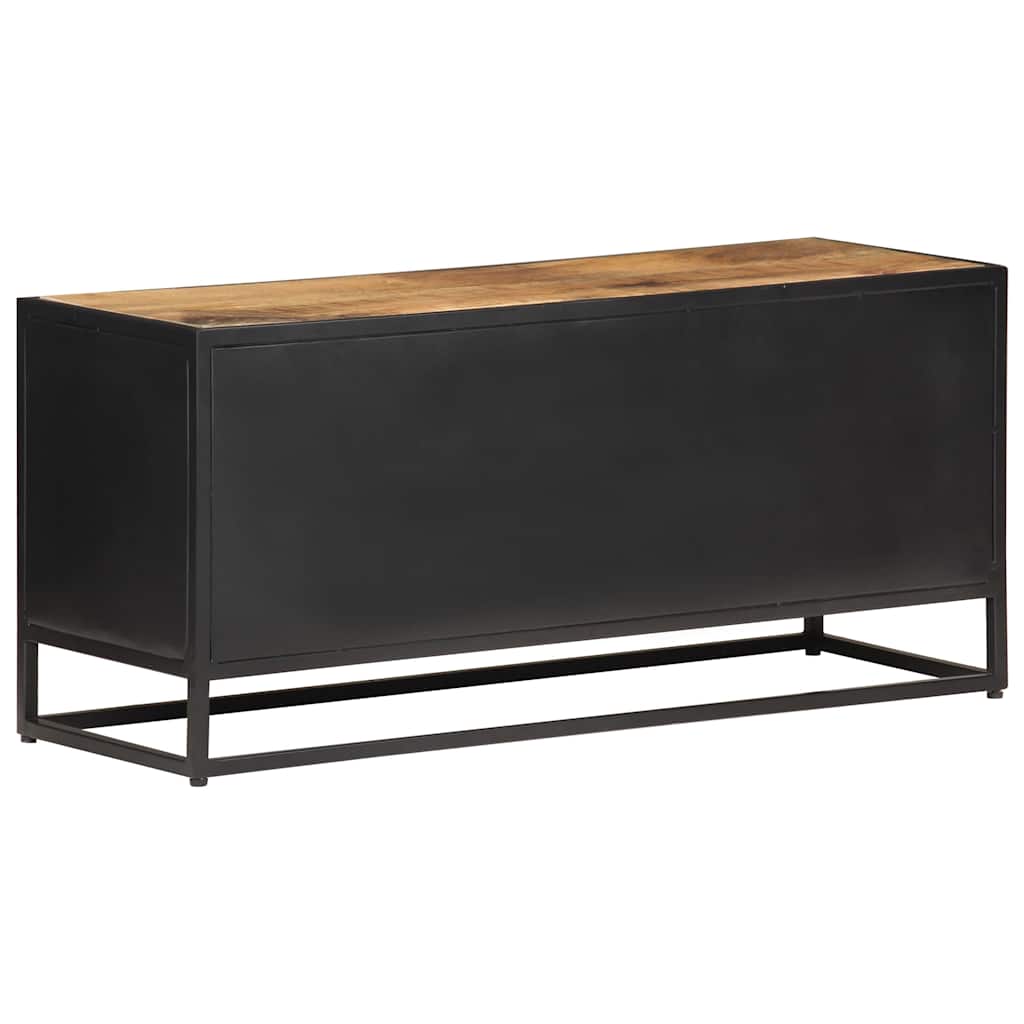 vidaXL TV Cabinet | Natural Mango Wood | Solid Build | Medium | TV Cabinet 4