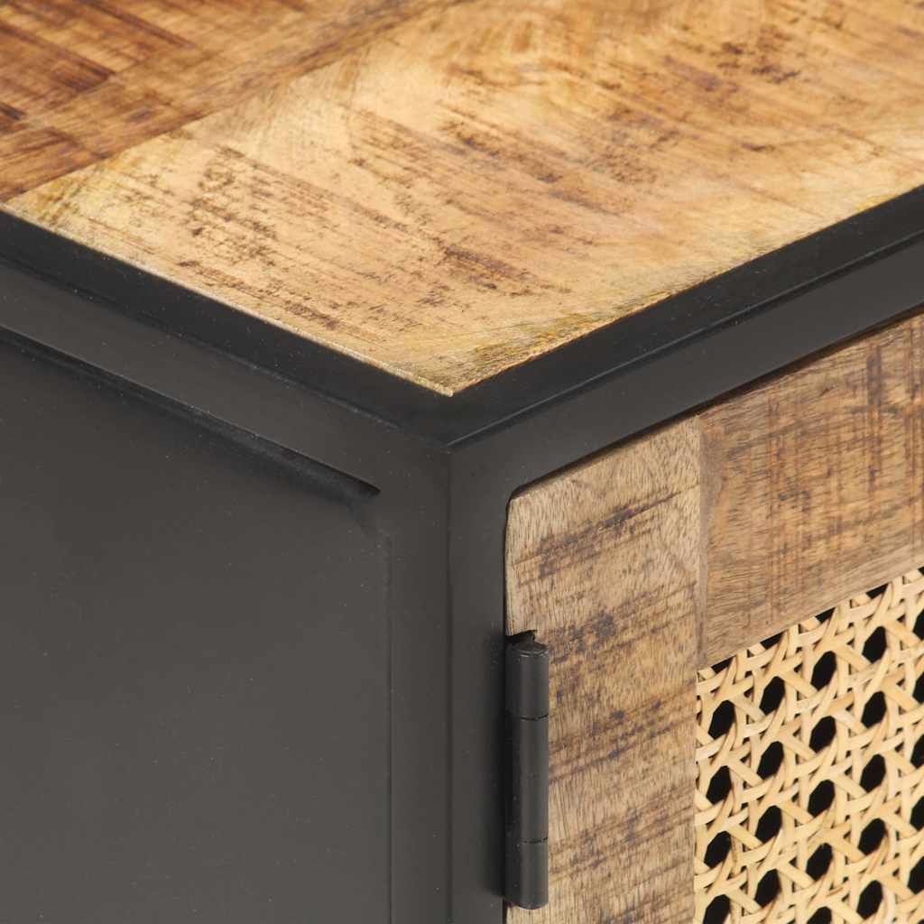 vidaXL TV Cabinet | Natural Mango Wood | Solid Build | Medium | TV Cabinet 5