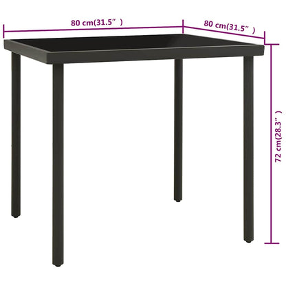 vidaXL Outdoor Dining Table | Black and Anthracite 4