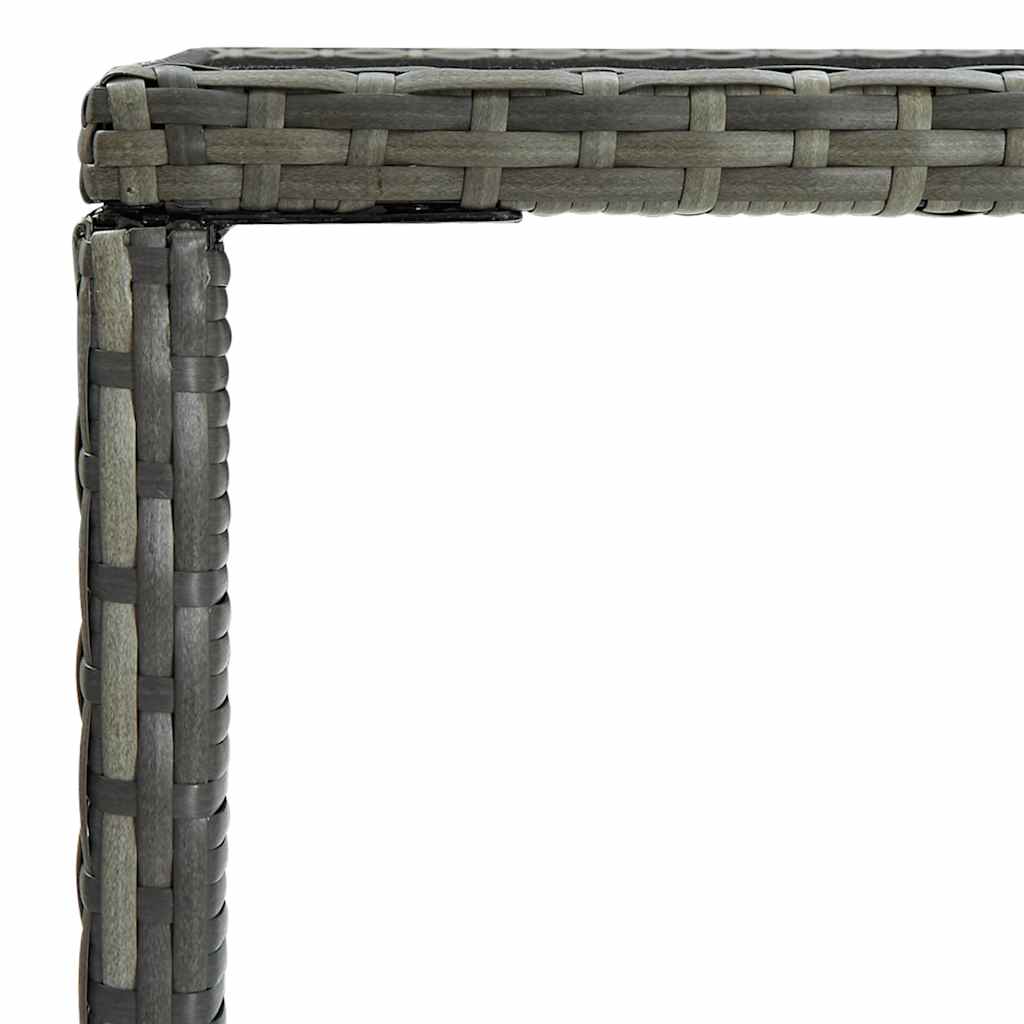 vidaXL Bar Table | Grey | PE Rattan | Medium |  Durable  | Bar Table | Square 4
