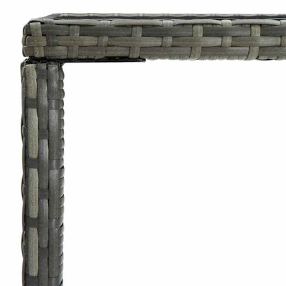 vidaXL Bar Table | Grey | PE Rattan | Medium |  Durable  | Bar Table | Square 4