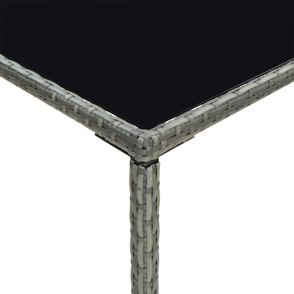 vidaXL Bar Table | Grey | PE Rattan | Medium |  Durable  | Bar Table | Square 5