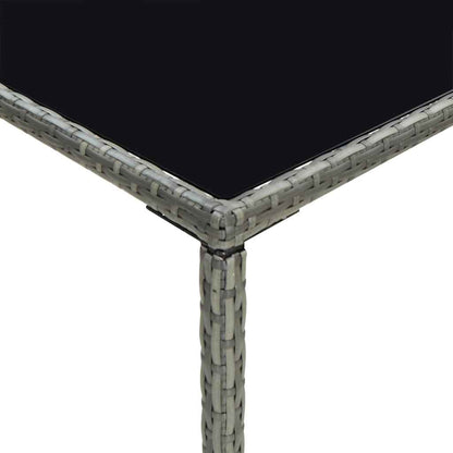 vidaXL Bar Table | Grey | PE Rattan | Medium |  Durable  | Bar Table | Square 5