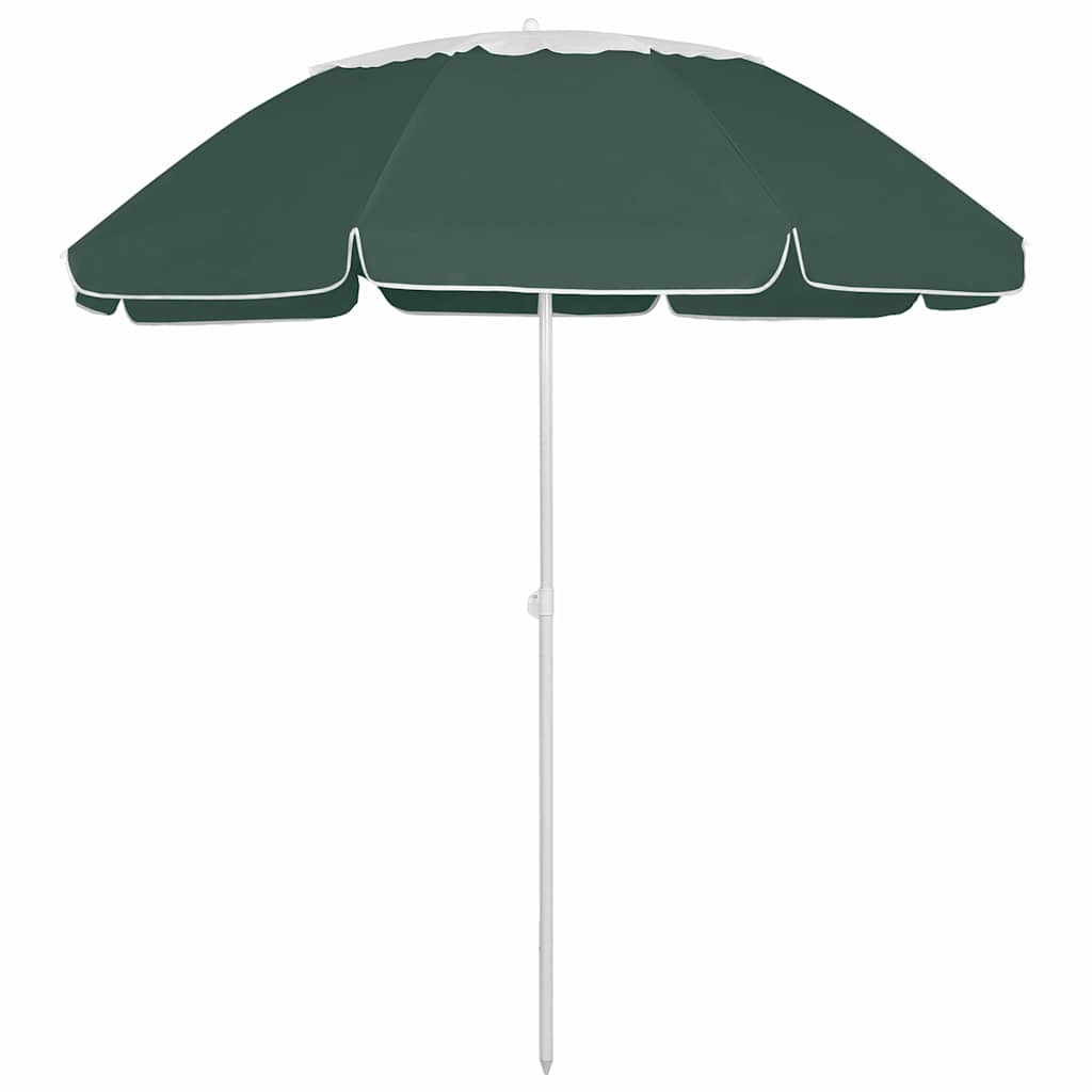 314717 vidaXL Beach Parasol Green 300 cm 1