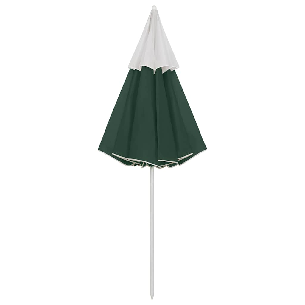 314717 vidaXL Beach Parasol Green 300 cm 6