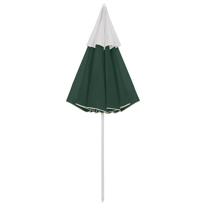 314717 vidaXL Beach Parasol Green 300 cm 6