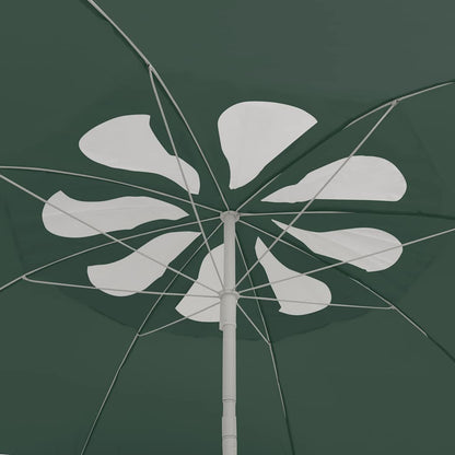 314717 vidaXL Beach Parasol Green 300 cm 3