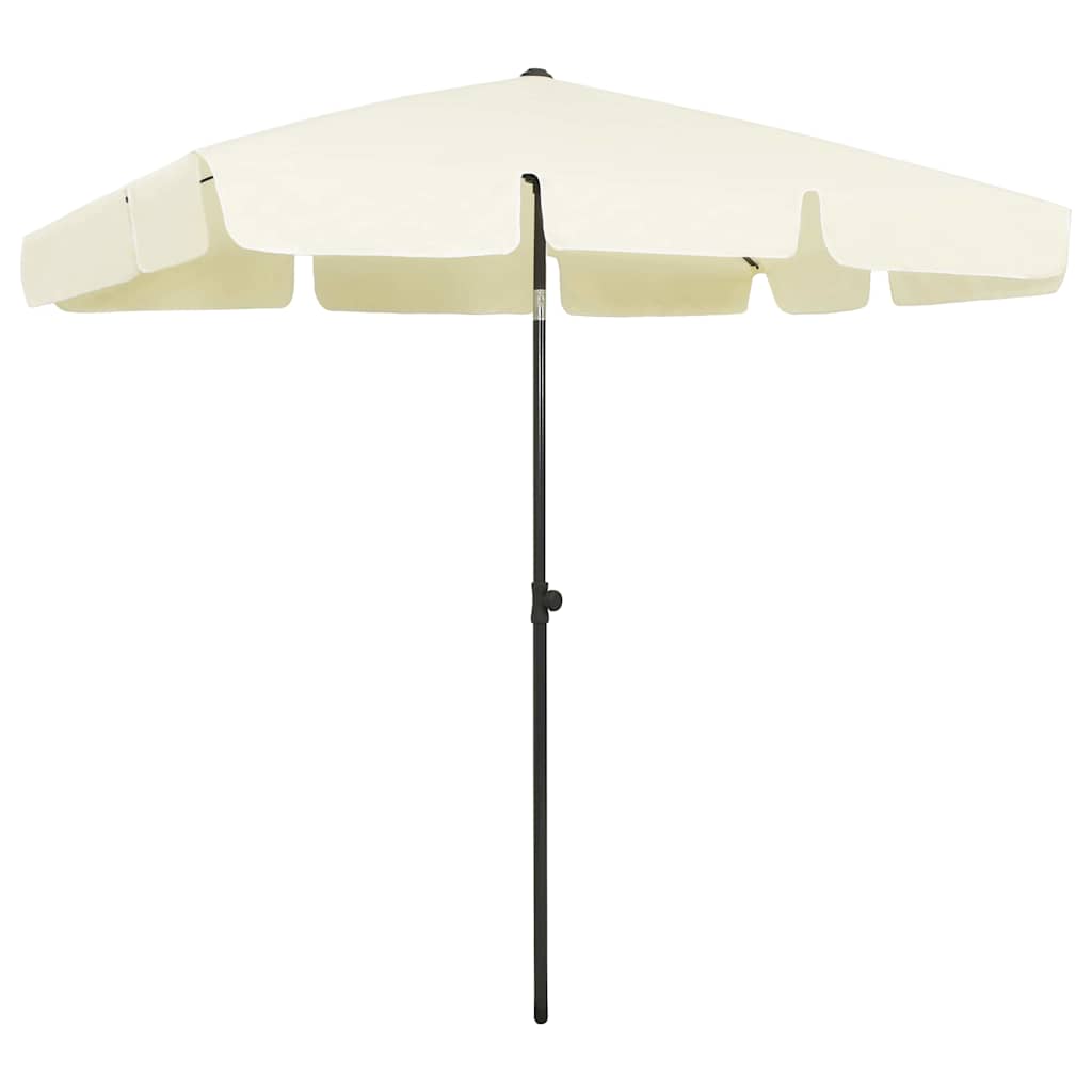 vidaXL Beach Parasol Sand Yellow 200x125 cm 1