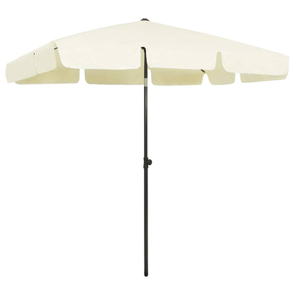 vidaXL Beach Parasol Sand Yellow 200x125 cm 1