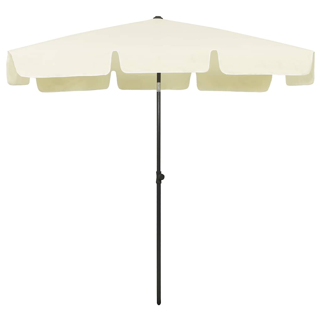 vidaXL Beach Parasol Sand Yellow 200x125 cm 2