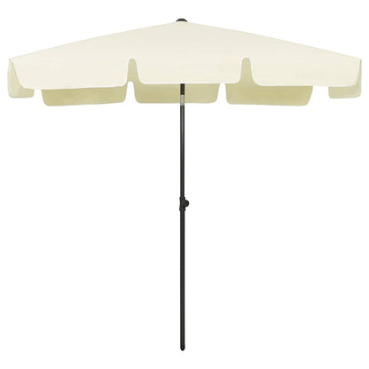 vidaXL Beach Parasol Sand Yellow 200x125 cm 2