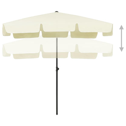 vidaXL Beach Parasol Sand Yellow 200x125 cm 3
