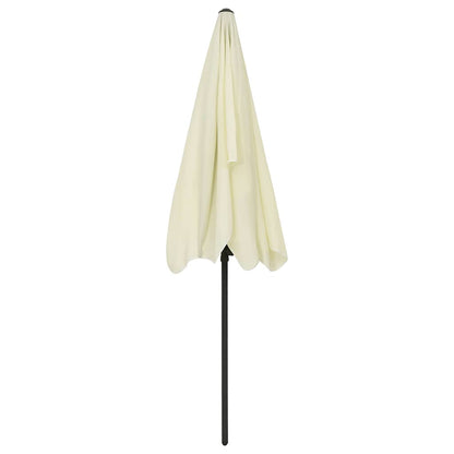vidaXL Beach Parasol Sand Yellow 200x125 cm 5